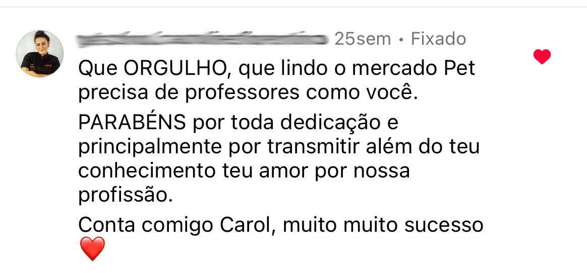 Depoimento Petschool sobre Treinamento Banho e Tosa